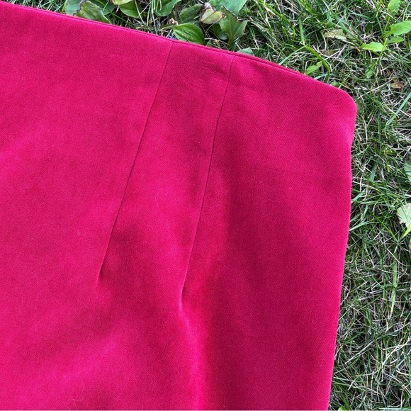 Vtg Briggs New York Long Straight Pencil Skirt 14 Merlot Red Back Slit Made USA - Picture 7 of 7